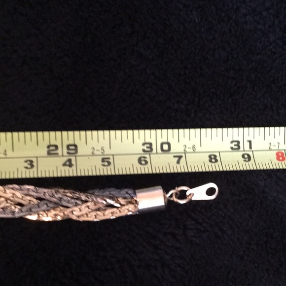 Crown Logo USA Gunmetal Silver and Gold Toned Thick Chain Necklace - Picture 13 of 13